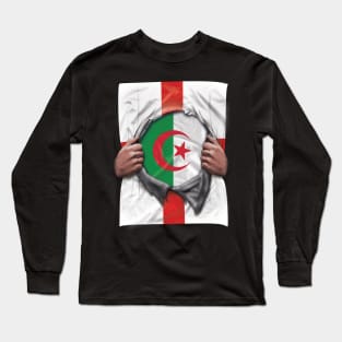 Algeria Flag English Flag Ripped - Gift for Algerian From Algeria Long Sleeve T-Shirt